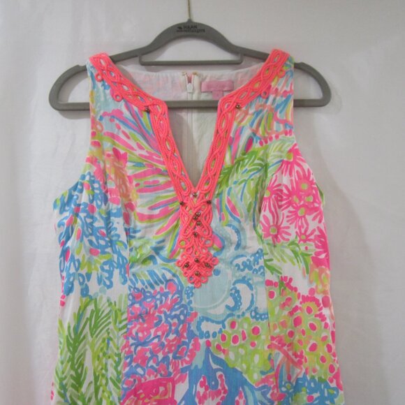 Lilly Pulitzer 4 Ryder Shift Dress Lovers Coral - Picture 3 of 8